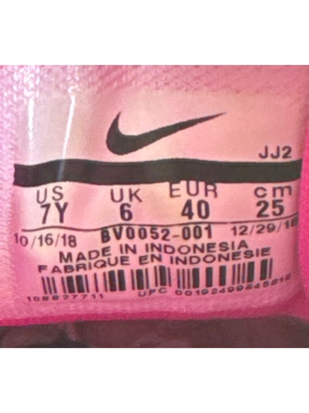 Nike Air Max 1 BV0052-001 Black Pink Aqua Athletic Sneakers Youth 7Y - Picture 8 of 14